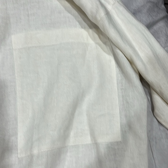 Abercrombie and Fitch linen button down shirt size large - Picture 2 of 4